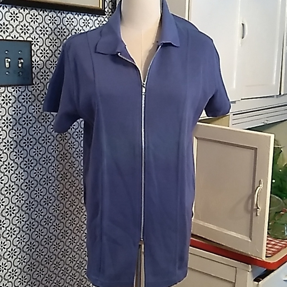 Vintage 1980s Carolyn Taylor small zippered 👕 shirt nwt